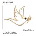Alloy Hollow Peace Dove Brooch Pin For Unisex Clothing Decoration view 5
