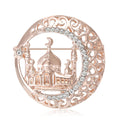 Vintage Alloy Rhinestone Taj Mahal Brooch Pin For Sweaters view 1