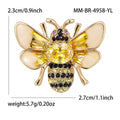 Alloy Rhinestone Bee Brooch Pin For Women's Fashion Clothing view 6