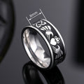 Unisex Stainless Steel Punk Ring With Heart Crown Design, Fashion Asian Style Jewelry view 4