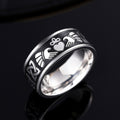 Unisex Stainless Steel Punk Ring With Heart Crown Design, Fashion Asian Style Jewelry view 1