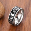 Unisex Stainless Steel Punk Ring With Heart Crown Design, Fashion Asian Style Jewelry view 3
