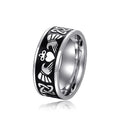 Unisex Stainless Steel Punk Ring With Heart Crown Design, Fashion Asian Style Jewelry view 5