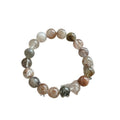 Natural Colorful Rutilated Quartz Crystal Beaded Bracelet Minimalist Round Geometric Luxury Style view 5