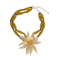 Resin Bamboo Joint 3D Flower Earrings Necklace Jewelry Set For Women Spring Vacation Fashion Style view 5