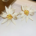 Resin Bamboo Joint 3D Flower Earrings Necklace Jewelry Set For Women Spring Vacation Fashion Style view 4