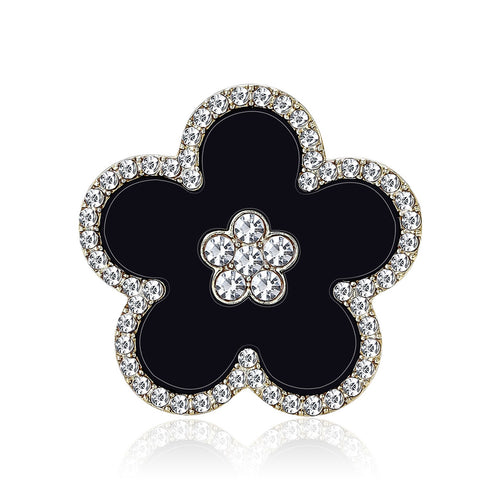 Alloy Rhinestone Acrylic Periwinkle Flower Brooch For Women's Fashion Outfits