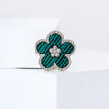 Alloy Rhinestone Acrylic Periwinkle Flower Brooch For Women's Fashion Outfits view 3