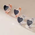 Sweet Cool Heart Enamel Drop Earrings For Women, Exquisite Daily Fashion Matching Ear Jewelry view 2