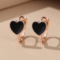Sweet Cool Heart Enamel Drop Earrings For Women, Exquisite Daily Fashion Matching Ear Jewelry view 5