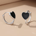 Sweet Cool Heart Enamel Drop Earrings For Women, Exquisite Daily Fashion Matching Ear Jewelry view 1