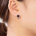 Sweet Cool Heart Enamel Drop Earrings For Women, Exquisite Daily Fashion Matching Ear Jewelry view 3