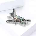Alloy Rhinestone Shell Airplane Brooch For Men Apparel view 3