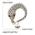 Fashion Alloy Rhinestone Leopard Brooch For Men's And Women's Apparel view 5