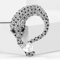 Fashion Alloy Rhinestone Leopard Brooch For Men's And Women's Apparel view 3