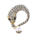 Fashion Alloy Rhinestone Leopard Brooch For Men's And Women's Apparel view 1