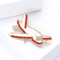 Alloy Rhinestone Airplane Brooch For Men's Suit Lapel Decoration view 3