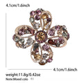 Alloy Rhinestone Hollow Knot Flower Brooch Pin For Womens Apparel view 6