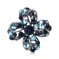 Alloy Rhinestone Hollow Knot Flower Brooch Pin For Womens Apparel view 1