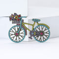 Alloy Full Rhinestone Bicycle Brooch For Classic Unisex Clothing Decoration view 4