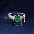 Light Luxury Green Emerald Ring For Women Elegant Banquet Dress Accessory Jewelry view 4