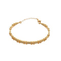 18K Gold Plated Copper Zircon Iris Flower Open Cuff Bangle Light Luxury Jewelry view 5