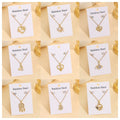 Moon Butterfly Necklace Set With Butterfly Stud Earrings, Light Luxury Pendant Collarbone Chain view 1