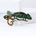 Alloy Enamel Chameleon Lizard Brooch Pin For Men’s Apparel view 4