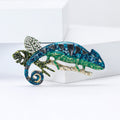 Alloy Enamel Chameleon Lizard Brooch Pin For Men’s Apparel view 3