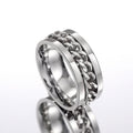 Hip Hop Chain Link Rotating Ring, Personalized Fashion Finger Band With Movable Buckle Design view 6