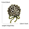 Alloy Rhinestone Hydrangea Brooch For Classic Women Clothing Decoration view 6