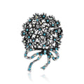 Alloy Rhinestone Hydrangea Brooch For Classic Women Clothing Decoration view 1