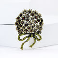 Alloy Rhinestone Hydrangea Brooch For Classic Women Clothing Decoration view 3