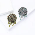Alloy Rhinestone Hydrangea Brooch For Classic Women Clothing Decoration view 2