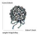 Alloy Rhinestone Hydrangea Brooch For Classic Women Clothing Decoration view 5