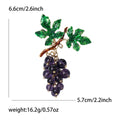 Alloy Beaded Grape Brooch Pin For Women Suit Coat Decoration view 6