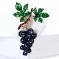 Alloy Beaded Grape Brooch Pin For Women Suit Coat Decoration view 3