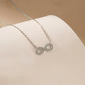 Micro Pave Zircon Mobius Ring Pendant Necklace Daily Elegant Fashion Jewelry view 3