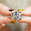 2025 European American Fashion Wide Band Ring With Hollow Floral Design Direct Jewelry view 3