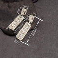 Luxury Geometric Square Bar Drop Earrings For Women With Sparkling Zircon, Elegant Outfit Jewelry view 4
