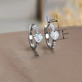 Heart Shaped Imitation Opal Earrings For Women With Micro Inlaid Zircon, Sweet Elegant Jewelry view 4