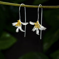 Two Tone Lily Flower Earrings For Women, Fresh Pastoral Vacation Style Daily Ear Jewelry view 1