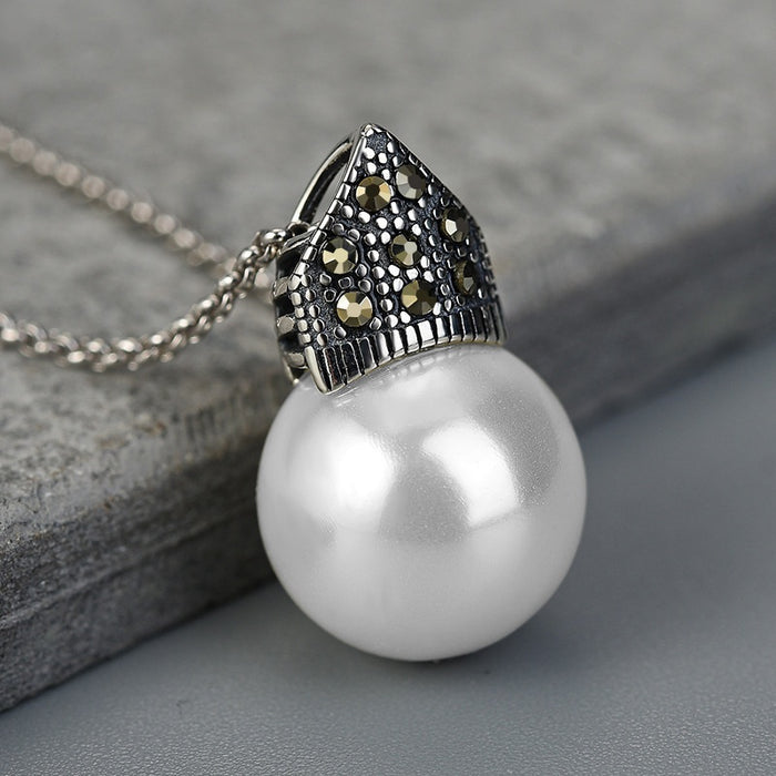 Vintage Geometric Rhinestone Faux Pearl Jewelry Set For Women, Literary Fashion Lady Accessories