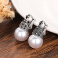Vintage Geometric Rhinestone Faux Pearl Jewelry Set For Women, Literary Fashion Lady Accessories view 2