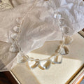 Irregular Transparent Heart Acrylic Choker Necklace For Women, Fashion Collarbone Jewelry view 4