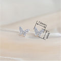 Delicate Small Butterfly Stud Earrings, Korean Japanese Forest Style Sweet Daily Jewelry view 4