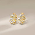 Luxury Gold Alloy Crystal Rhinestone Hoop Ear Cuffs For Women, Sparkling Korean Fashion Earrings view 4