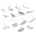 Stainless Steel Stud Earring Bases With Loop In Multiple Sizes For Earring Making Without Backs Stud Earrings view 3