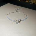 Copper Zircon Vintage Interlocking Circle Knot Bangle For Women Light Luxury Geometric Jewelry view 3