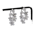 Convertible Copper Zircon Flower Stud Earrings For Women Light Luxury Versatile Jewelry view 5